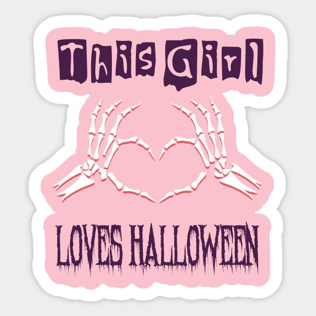 This Girl Loves Halloween Sticker by doctor ax